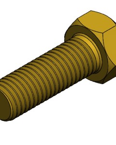 Hexagon screw 1/4"X3/4" galv ANSI B 18.2.1